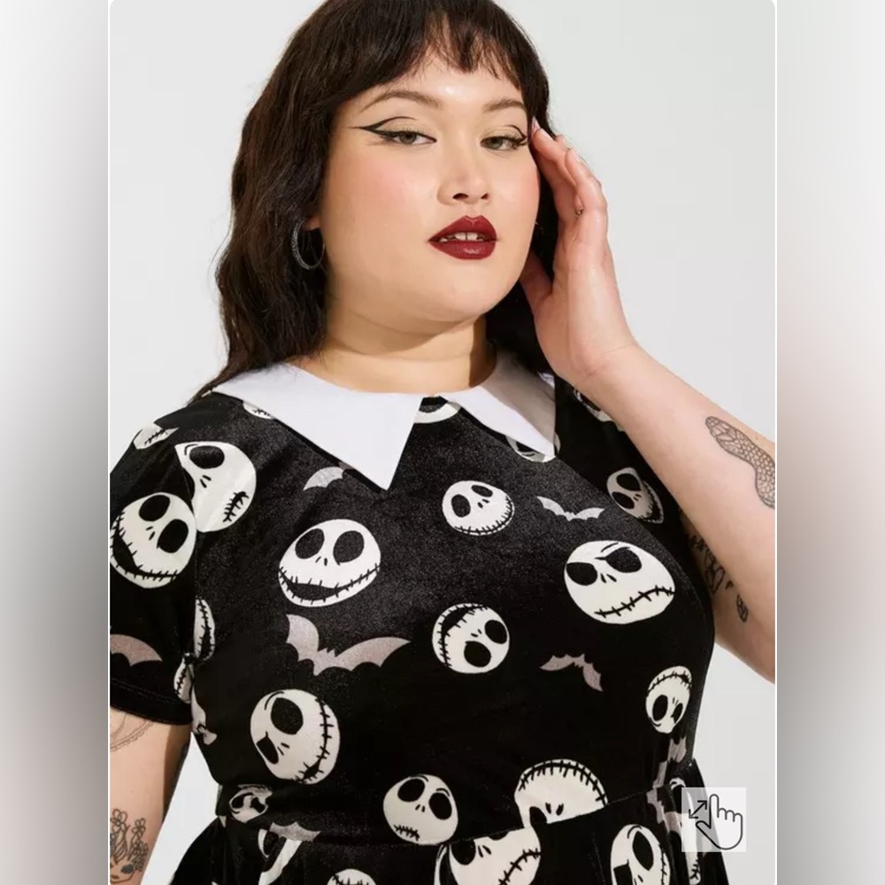 Disney The Nightmare Before Christmas Mini Velvet Collared Dress